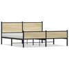 vidaXL Kovinski posteljni okvir brez vzmetnice sonoma hrast 183x213 cm