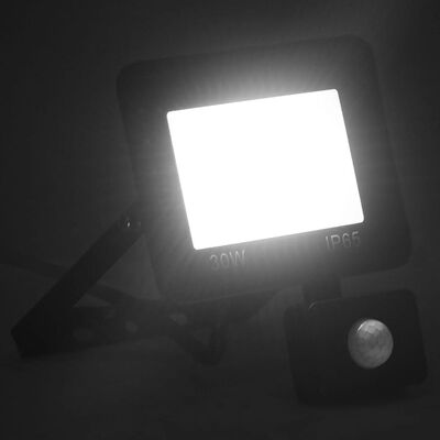 vidaXL LED reflektor s senzorjem 30 W hladno bel