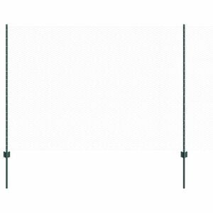 vidaXL &Scaron;esterokotna ograja s stebrom 100 x 1,6 m Jeklo s PVC premazom