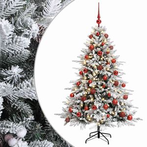 vidaXL Umetna božična jelka z bučko 150 cm 150 LED Toplo bela