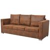 vidaXL Kavč trosed 191x73x82 cm umetno semi&scaron; usnje