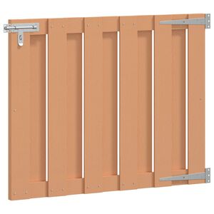 vidaXL Vrtna vrata 100 x 80 cm WPC in aluminij Rjava