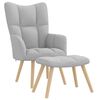 vidaXL Sprostitveni stol s podnožnikom Cloud Grey Fabric