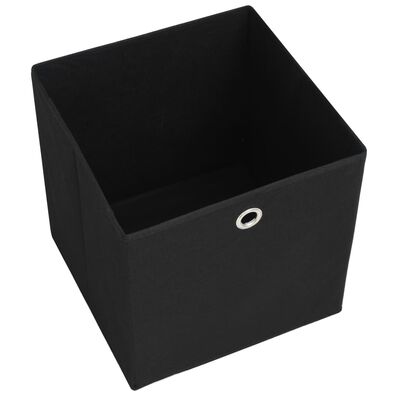 vidaXL Škatle za shranjevanje 10 kosov netkano blago 32x32x32 cm črne
