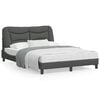 vidaXL Posteljni okvir brez vzmetnice Hvar temno siv 137x190 cm blago