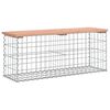 vidaXL Vrtna gabionska klop 103x31,5x42 cm trden les douglas
