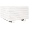 vidaXL Vrtno cvetlično korito belo 40x40x26,5 cm trdna borovina