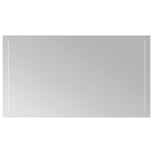 vidaXL LED kopalni&scaron;ko ogledalo Transparentno 90 x 50 cm kaljeno steklo