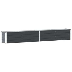 vidaXL Visoka greda pocinkano jeklo 320x40x45 cm antracitna