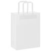 vidaXL Papirnate vrečke 250 kosov z ročaji bela 21x11x28 cm
