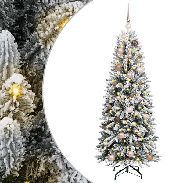 vidaXL Umestno božično drevo med 150 LED z stojalom Bela 150 cm