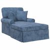 vidaXL Naslonjač z krilom z blazino Modra 157 x 91 x 91 cm ARES