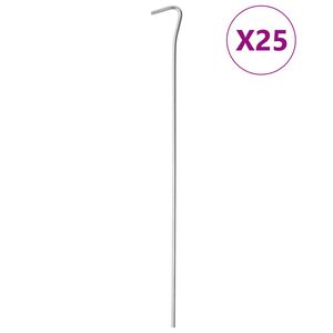 vidaXL Klini za &scaron;otor 25 kosov 30 cm &Oslash;4 mm pocinkano jeklo