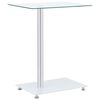 vidaXL Mizica U-oblike prozorna 45x30x58 cm kaljeno steklo