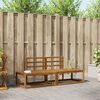 vidaXL Zunanja garnitura za sedenje 2 pcs Naravna 182,5 x 63 x 73 cm
