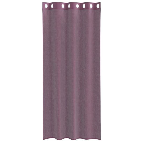 vidaXL Voile zavese z vponkami 2 kosa vijolična 140x225 cm