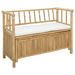 vidaXL Parkovna Shramba Klop 110 x 47 x 80 cm Bambus Naravna