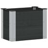 vidaXL Vrtna visoka greda Črna 50 x 30 x 36 cm alu.