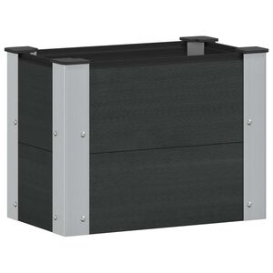 vidaXL Vrtna visoka greda Črna 50 x 30 x 36 cm
