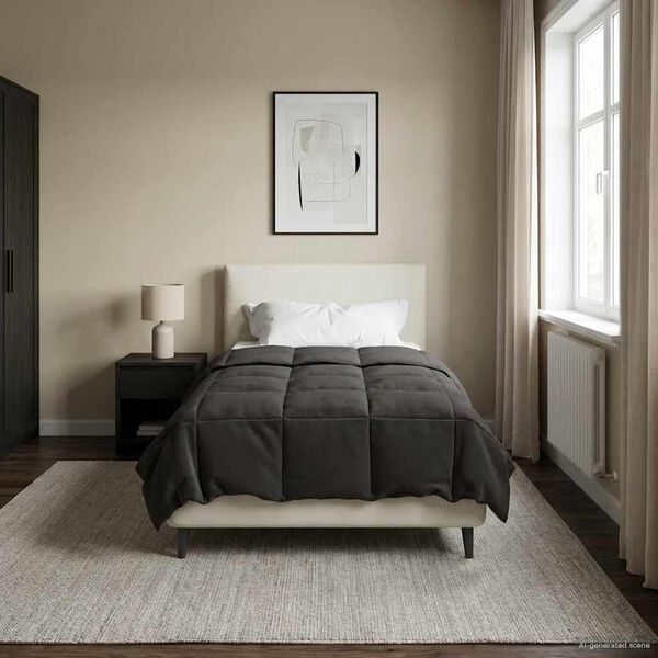 vidaXL Poletna odeja &Scaron;onerisan Antracit 140 x 220 cm Mikrovlakna