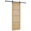 vidaXL Drsna vrata ORKDAL 73,5 x 211 cm Inženirski les Naravna in črna