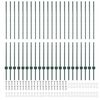 vidaXL Ograjni stebri 22 pcs Zelena 180 cm Jeklo