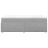 vidaXL Box spring postelja z vzmetnico svetlo siva 90x200 cm blago