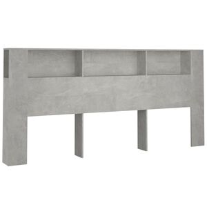 vidaXL Vzglavna omarica betonsko siva 220x18,5x104,5 cm