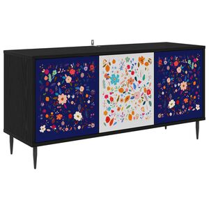 vidaXL TV omarica MAINZ 102 x 33 x 51 cm Črni hrast Inženirski les