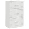 vidaXL Komoda bela 67x39x107 cm jeklo