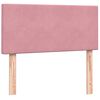 vidaXL Box Spring postelja z vzmetnico Pink 100x220 cm Velvet
