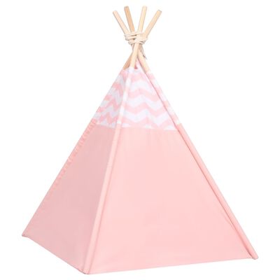 vidaXL Mačji tipi šotor z vrečo peach skin roza 60x60x70 cm