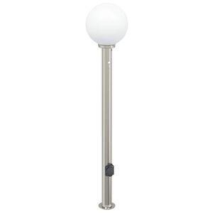 vidaXL Stebriček s senzorjem in vtičnico 120 cm nerjaveče jeklo IP44