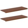vidaXL Okenske police 2 kos Temno rjava 120 x 40 x 2 cm