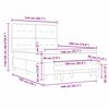 vidaXL Postelja z vzmetnico z vzmetnico Taupe 140 x 190 cm blago