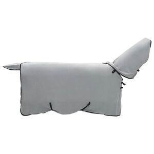 vidaXL Konjski pla&scaron;č Polna svetlo siva in roza 75 cm Poliester Fleece