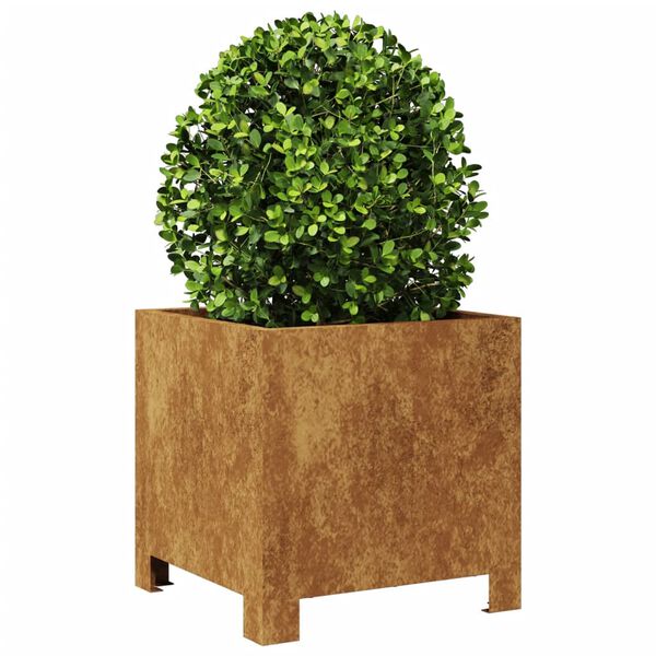 vidaXL Garden Planters 2 kosa 30x30x30 cm Weathering Steel