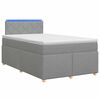 vidaXL Postelja boxspring z vzmetnico Svetlo siva 120 x 190 cm Blago