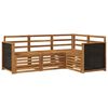 vidaXL Sedežne garniture 4 pcs Masiven les akacije