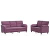 vidaXL Kavčna garnitura 2 pcs Vijolična Žamet