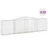vidaXL Obokane gabion ko&scaron;are 20kosa 400x30x100/120 cm pocinkano železo