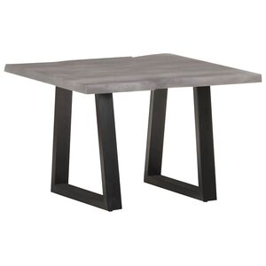 vidaXL Klubska mizica z živimi robovi 60x60x40 cm trden akacijev les