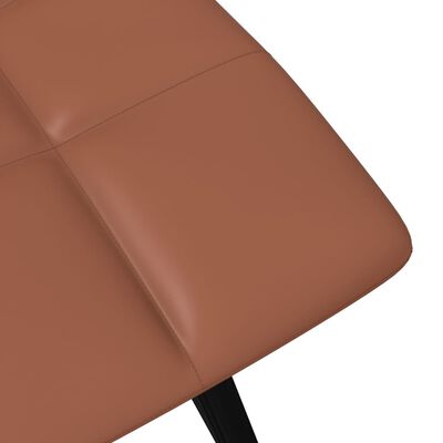 vidaXL Barski stolček svetlo rjavo umetno usnje