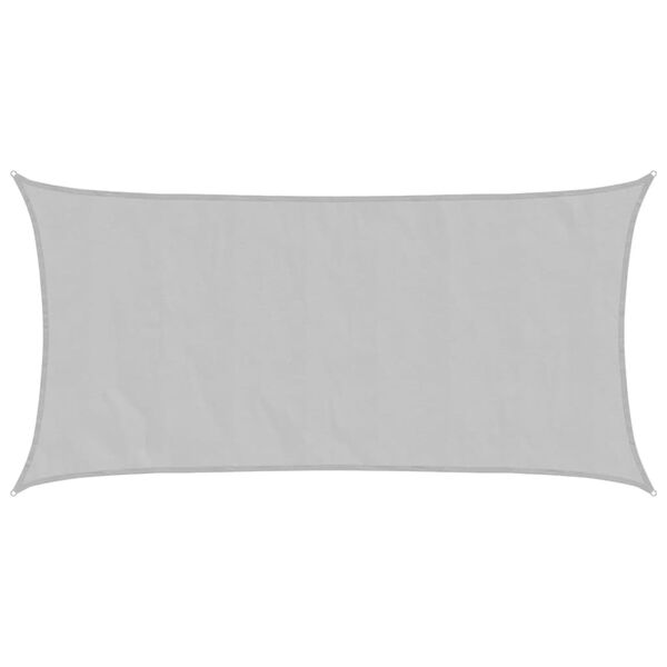 vidaXL Senčno jadro svetlo sivo 7x4 m 100 % poliester oxford