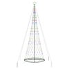 vidaXL LED božično drevesce večbarvno 399 cm Kovina