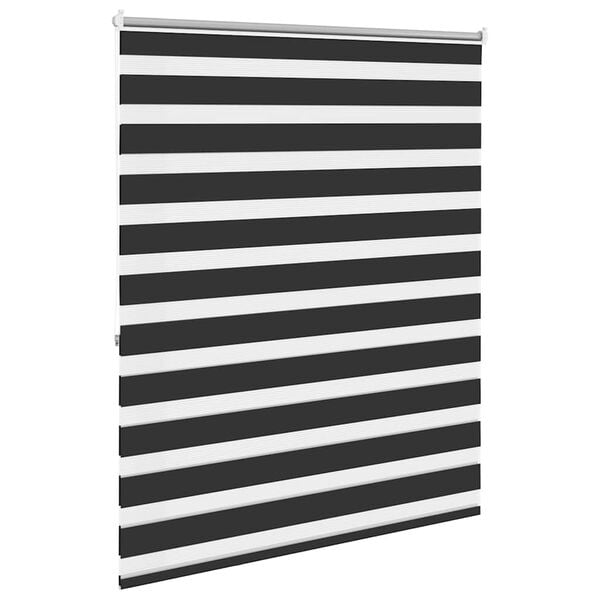 vidaXL Zebrasto Senčilo 140 x 175 cm Črne Barve