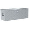 vidaXL Skrinja iz aluminija 110,5 x 38,5 x 40 cm srebrne barve