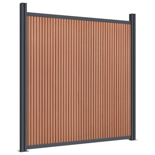 vidaXL Ograjni panel WPC rjav 180x186 cm