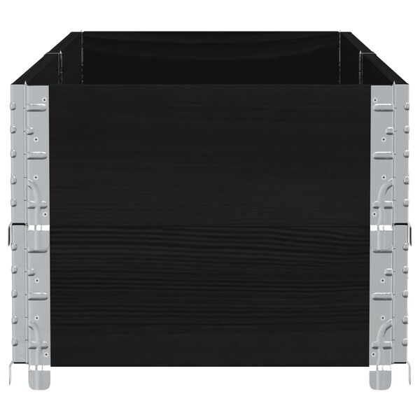 vidaXL Vrtna visoka greda črna 150x50 cm trdna borovina