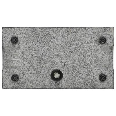 vidaXL Podstavek za senčnik granit 25 kg pravokoten črne barve